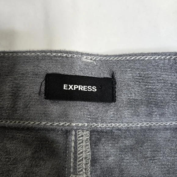 EXPRESS silver‎ high waist metallic vegan short mini skirt 8 - Picture 5 of 10